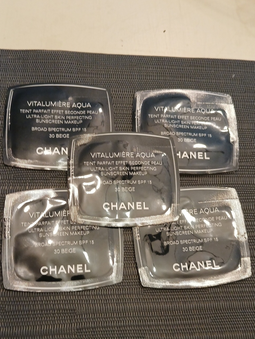 Chanel Vitalumière Aqua Sample Sachets